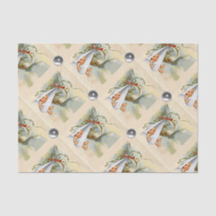 NEUTRALE OOIEVAAR BABY SHOWER WITTE EDELSTENEN TISSUEPAPIER