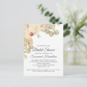 Neutrale orchideeën en eucalyptus Vrijgezellenfees Briefkaart (Staand voorkant)