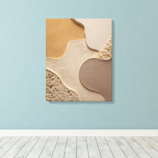 Neutrale organische abstracte poster canvasprint canvas afdruk