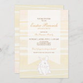 Neutrale Paasbrunch & Egg Hunt Uitnodiging met B (Voorkant / Achterkant)