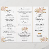 Neutrale Palm en Pampas bloem decor bruiloft (Voorkant)