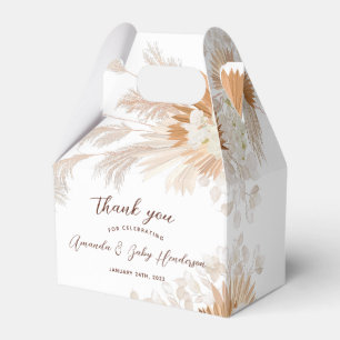 Neutrale Pampas Baby Shower Bedankdoosjes