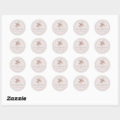 Neutrale Pampas Floral Boho Wedding Ronde Sticker (Vel)
