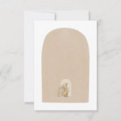 Neutrale Pampas Grass Giraffe Baby shower Bedankkaart (Achterkant)
