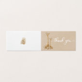 Neutrale Pampas Grass Giraffe Baby shower Kaart (Buitenkant ongevouwen)