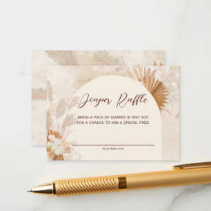 Neutrale Pampas Luier Raffle Informatiekaartje