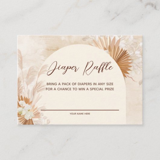 Neutrale Pampas Luierloof Informatiekaartje (Voorkant)