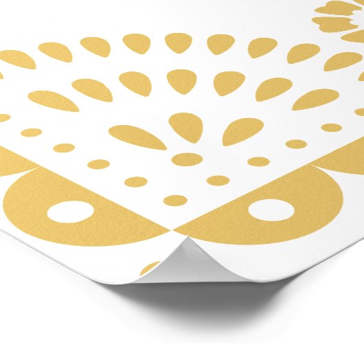 Neutrale papel Picado geïnspireerde bruiloft Welko Poster (Hoek)