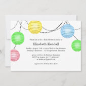 Neutrale partijslantaarn Baby shower Uitnodiging (Voorkant)