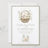 Neutrale Pasen Eierschaar Invitatie Kaart (Voorkant)