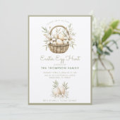 Neutrale Pasen Eierschaar Invitatie Kaart (Staand voorkant)