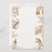 Neutrale Pasgeboren Baby Moslim Aqiqah Uitnodiging (Achterkant)