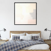 Neutrale Pastel Abstracte Kunstprint Canvas Afdruk (Insitu (Slaapkamer))
