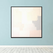 Neutrale Pastel Abstracte Kunstprint Canvas Afdruk (Insitu (Houten vloer))