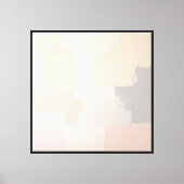 Neutrale Pastel Abstracte Kunstprint Canvas Afdruk (Voorkant)