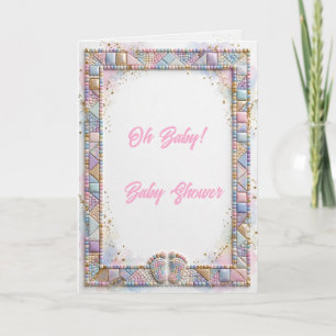 Neutrale Pastel Regenboog Baby Borrelkaart Kaart