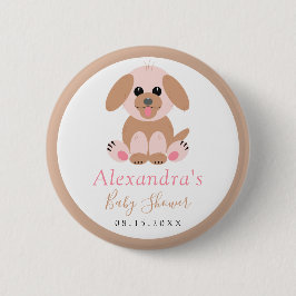 Neutrale persoonlijke baby shower ronde button 5,7 cm