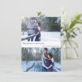 Neutrale Photo Pregnancy Announcard Aankondiging (Staand voorkant)