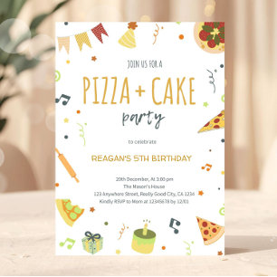 Neutrale Pizza Feest Minimalistische Moderne Uitno Kaart