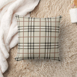 Neutrale Plaid Knusse Klassieke Patroon Kussen