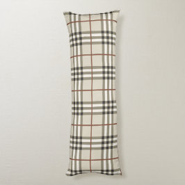 Neutrale Plaid Knusse Klassieke Patroon Lichaamskussen