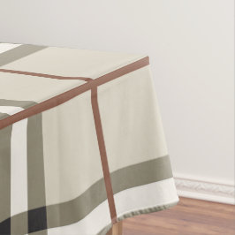 Neutrale Plaid Knusse Klassieke Patroon Tafelkleed