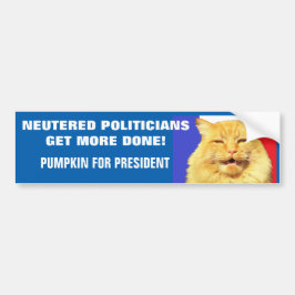 Neutrale politici krijgen meer gedaan - Pumpkin Bumpersticker