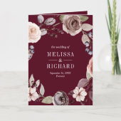 Neutrale Pompoen Bloem QR Code Burgundy Bruiloft (Voorkant)