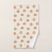 Neutrale Pompoen Boho Beige Halloween Herfst Gedem Bad Handdoek (Handdoek)