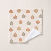 Neutrale Pompoen Boho Beige Halloween Herfst Gedem Bad Handdoek (Wasdoekje)
