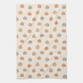 Neutrale Pompoen Boho Beige Halloween Herfst Gedem Theedoek (Verticaal)
