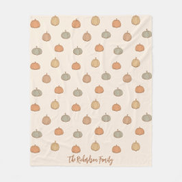 Neutrale Pompoen Boho Beige Halloween Herfst Naam Fleece Deken