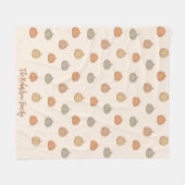 Neutrale Pompoen Boho Beige Halloween Herfst Naam Fleece Deken (Voorkant (Horizontaal))