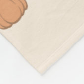 Neutrale Pompoen Boho Beige Halloween Herfst Naam Fleece Deken (Hoek)