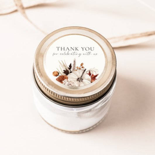 Neutrale pompoen om verliefd op te worden ronde sticker