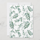 Neutrale pompoen Waterverf Floral Baby shower Kaart (Achterkant)