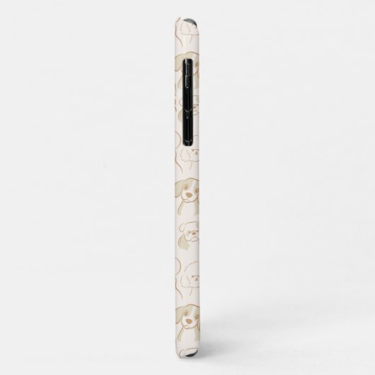 Neutrale Pop Dog Patroon Elegant Monogram Case-Mate iPhone Case (Achterkant/links)