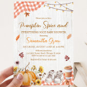 Neutrale Pumpkin Spice Everything Nice Baby Shower Kaart
