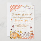 Neutrale Pumpkin Spice Everything Nice Baby Shower Kaart (Voorkant)