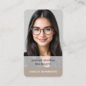 Neutrale QR-code foto voor sociale media Visitekaartje (Voorkant)
