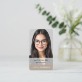 Neutrale QR-code foto voor sociale media Visitekaartje (Staand voorkant)