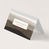 Neutrale QR-code Gevouwen Visitekaartje Bruin Tan (Voorkant)