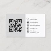 Neutrale QR-code sociale media Visitekaartje (Achterkant)