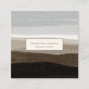 Neutrale QR Code Vierkant Visitekaartje Bruin Tan