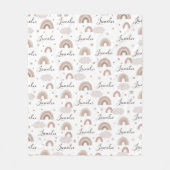 Neutrale Rainbows Name Blanket Fleece Deken (Voorkant)