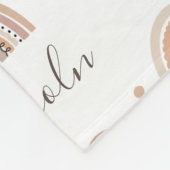 Neutrale Rainbows Name Blanket Fleece Deken (Hoek)