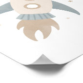 Neutrale raketschild Buitenruimte Kinder Room Deco Poster (Hoek)