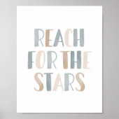 Neutrale Reach voor de Stars Buitenruimte Kinder r Poster (Voorkant)