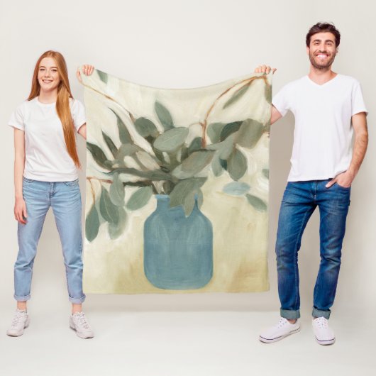 Neutrale regeling - Stemmed Leaves Fleece Deken (In situ)