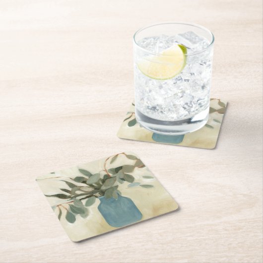 Neutrale regeling - Stemmed Leaves Kartonnen Onderzetters (Insitu)